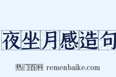 夜坐月感造句是什么意思的图片